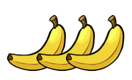 3 bananas